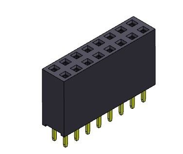 Żeńskie złącze nagłówka 2,54 mm dwurzędowe dip TYP 2 * 2PIN do 2 * 40PIN H = 11,00 mm