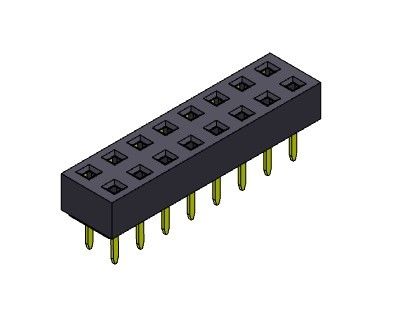 Żeńskie złącze nagłówka 2,54 mm dwurzędowe dip TYP 2 * 2PIN do 2 * 40PIN H = 3,50 mm