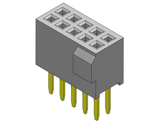 Żeńskie złącze nagłówkowe 1,27 mm dwurzędowe proste typu z wypukłością 2 * 3PIN do 2 * 50PIN H = 4,40 mm