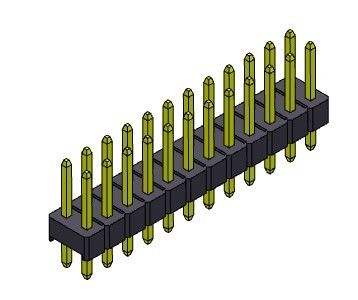 Złącze wtykowe 2,54 mm dwurzędowe DIP TYP 2 * 2PIN do 2 * 40PIN H = 2,54 MM