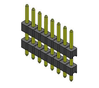 Złącze wtykowe 2,54 mm dwurzędowe proste TYP 1 * 2PIN do 1 * 40PIN