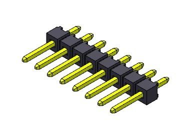 Złącze wtykowe 2,54 mm jednorzędowe DIP TYP 1 * 2PIN do 1 * 40PIN H = 2,54 MM