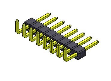 Złącze listwy pinowej 2,54 mm jednorzędowe R / A TYP 1 * 2PIN do 1 * 40PIN H = 2,54 MM