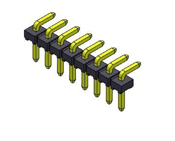 Złącze listwy pinowej 2,54 mm jednorzędowe R/A TYP 1 * 2PIN do 1 * 40PIN H = 2,54 MM H = 1,5 MM