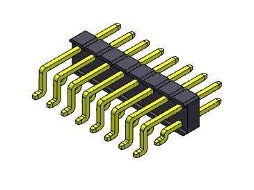 Złącze wtykowe 2,54 mm jednorzędowe SMT TYP 2 * 2PIN do 2 * 40PIN H = 2,54 MM