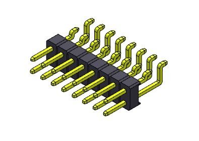 Złącze wtykowe 2,54 mm jednorzędowe SMT TYP 2 * 2PIN do 2 * 40PIN H = 2,54 MM