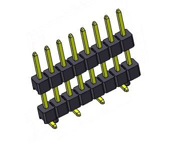 Złącze wtykowe 2,54 mm Podwójne rzędy SMT TYP Z kołkami 1 * 2PIN do 1 * 40PIN H = 2,54 MM