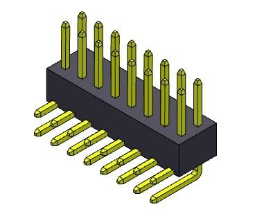 Złącze wtykowe 2,54 mm jednorzędowe R / A TYP 2 * 2PIN do 2 * 40PIN H = 4,30 MM