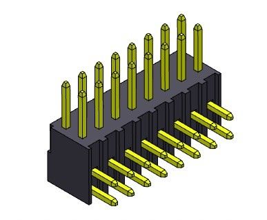 Złącze wtykowe 2,54 mm jednorzędowe R / A TYPE 2 * 2PIN do 2 * 40PIN H = 7,40 MM