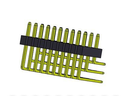 Złącze wtykowe 2,00 mm Trzyrzędowy kąt prosty TYP 3 * 2PIN do 3 * 40PIN H = 2,00 MM