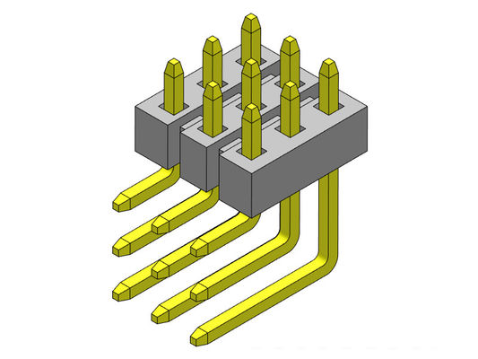 Złącze wtykowe 2,00 mm Trzyrzędowy kąt prosty TYP 3 * 2PIN do 3 * 40PIN H = 2,00 MM