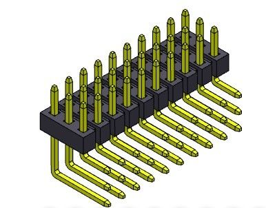 Złącze wtykowe 2,00 mm Trzyrzędowy kąt prosty TYP 3 * 2PIN do 3 * 40PIN H = 2,00 MM