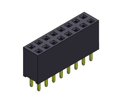 Żeńskie złącze nagłówka 2,54 mm dwurzędowe dip TYP 2 * 2PIN do 2 * 40PIN H = 8,50 mm