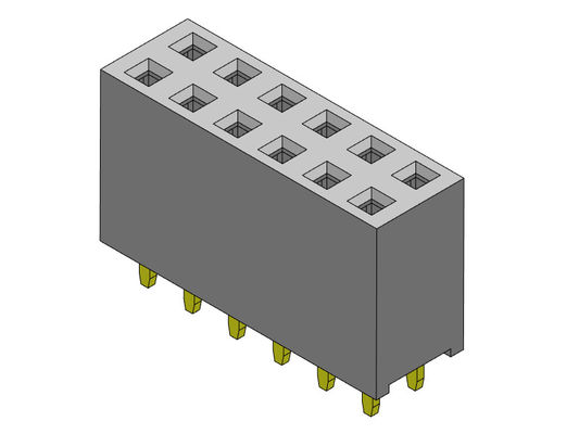 Żeńskie złącze nagłówka 2,54 mm dwurzędowe dip TYP 2 * 2PIN do 2 * 40PIN H = 8,50 mm