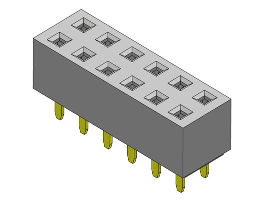 Żeńskie złącze nagłówka 2,54 mm dwurzędowe dip TYP 2 * 2PIN do 2 * 40PIN H = 5,00 mm