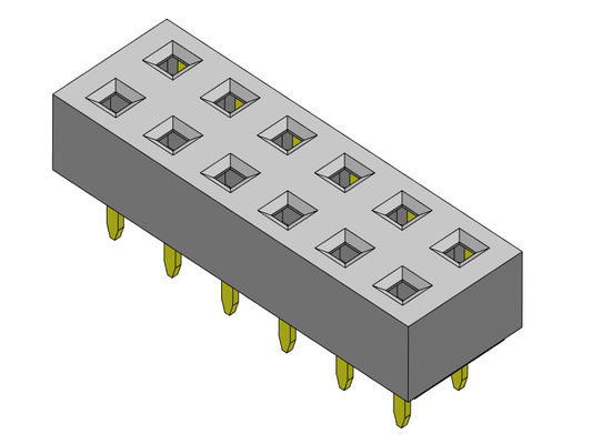 Żeńskie złącze nagłówka 2,54 mm dwurzędowe dip TYP 2 * 2PIN do 2 * 40PIN H = 3,50 mm