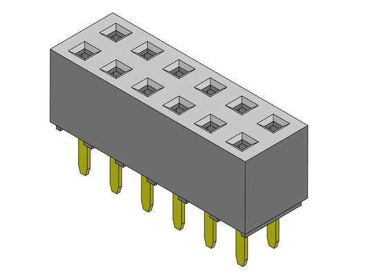 Żeńskie złącze nagłówka 2,54 mm dwurzędowe dip TYP 2 * 2PIN do 2 * 40PIN H = 5,60 mm