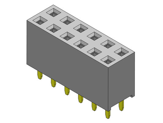 Żeńskie złącze nagłówka 2,54 mm dwurzędowe dip TYP 2 * 2PIN do 2 * 40PIN H = 7,10 mm