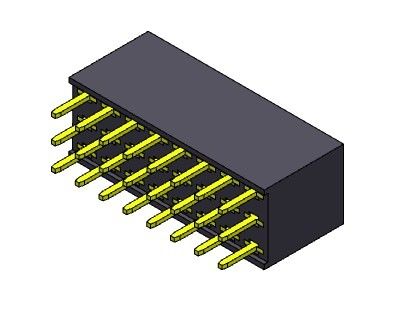 Trójrzędowe złącze żeńskie typu dip TYPE 2,54 mm 3 * 3PIN do 3 * 40PIN