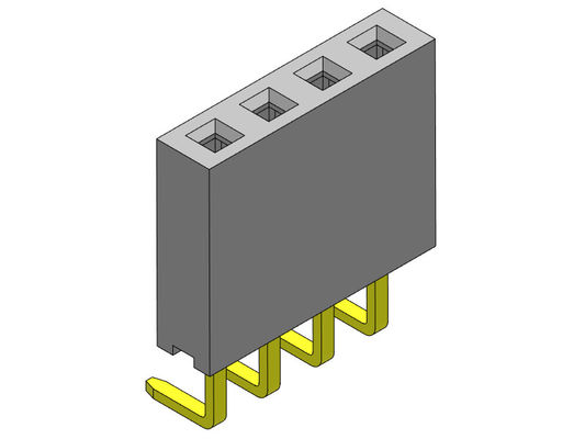 Złącze żeńskie Header 2,54 mm Kątowy dip TYP 1 * 2PIN do 1 * 40PIN H = 8,50 mm