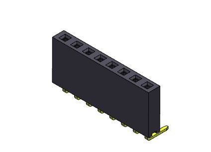 Złącze żeńskie Header 2,54 mm Kątowy dip TYP 1 * 2PIN do 1 * 40PIN H = 8,50 mm