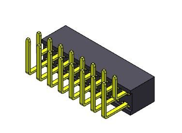 2,54 mm dwurzędowe złącze R / A Dip TYPE PCB Header 2 * 2PIN do 2 * 40PIN