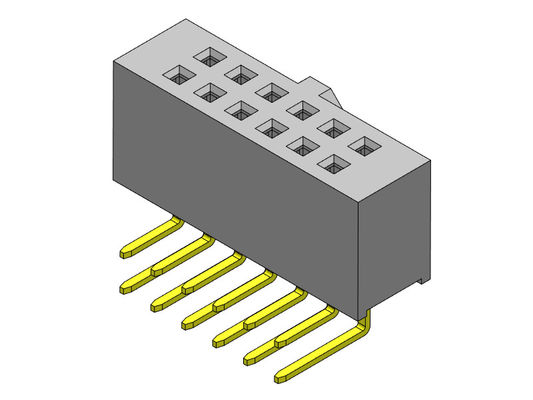 Dwurzędowe złącze żeńskie R / A TYPE 2,54 mm 2 * 2PIN do 2 * 40PIN H = 8,50 mm