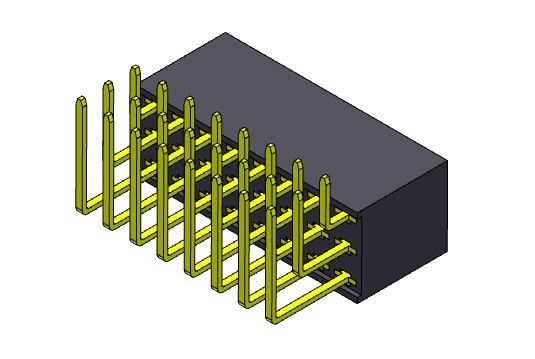 Żeńskie złącze nagłówka PCB 2,54 mm trzyrzędowe R / A Dip TYP 3 * 3PIN do 3 * 40PIN