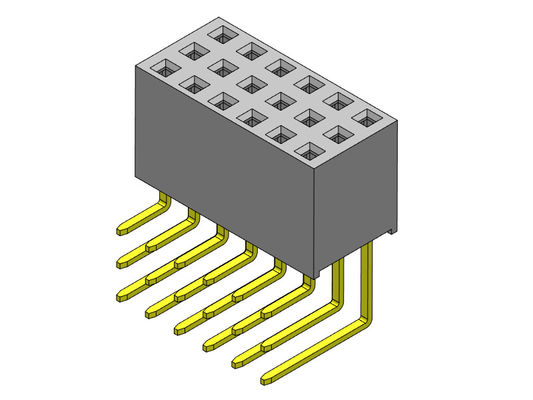 Żeńskie złącze nagłówka PCB 2,54 mm trzyrzędowe R / A Dip TYP 3 * 3PIN do 3 * 40PIN