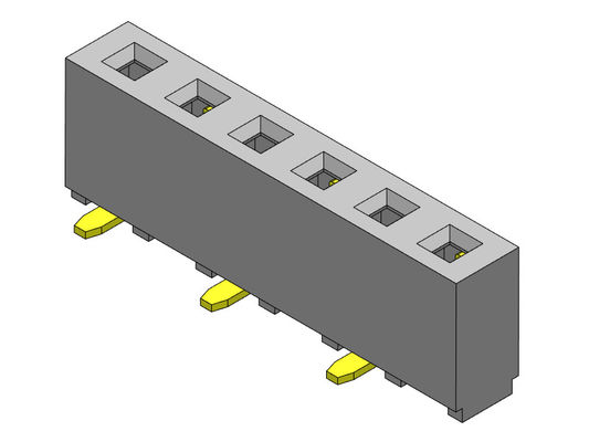 Złącze żeńskie 2,54 mm jednorzędowe SMT TYP 1 * 2PIN do 1 * 40PIN H = 5,00 mm