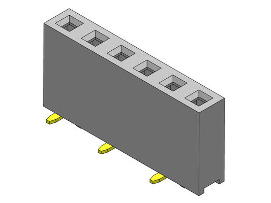 Złącze żeńskie 2,54 mm jednorzędowe SMT TYP 1 * 2PIN do 1 * 40PIN H = 7,50 mm