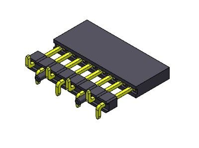Żeńskie złącze nagłówkowe 2,54 mm jednorzędowe podwyższone wciskane typu SMT 1 * 2PIN do 1 * 40PIN