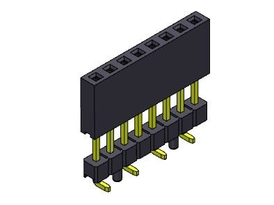 Żeńskie złącze nagłówkowe 2,54 mm jednorzędowe podwyższone wciskane typu SMT 1 * 2PIN do 1 * 40PIN