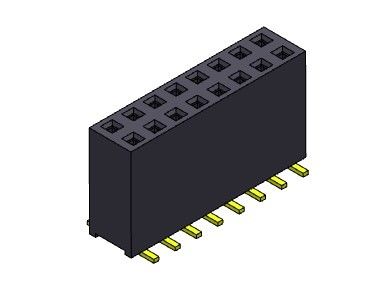Złącze żeńskie 2,54 mm dwurzędowe SMT TYP 2 * 2PIN do 2 * 40PIN H = 11,00 mm