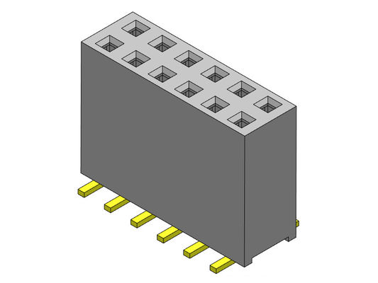 Złącze żeńskie 2,54 mm dwurzędowe SMT TYP 2 * 2PIN do 2 * 40PIN H = 11,00 mm