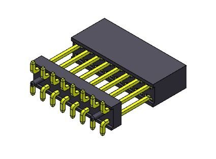 Żeńskie złącze nagłówkowe 2,54 mm dwurzędowe podwyższone wciskane typu SMT 2 * 3PIN do 2 * 40PIN