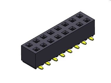 Złącze żeńskie 2,54 mm dwurzędowe SMT TYP 2 * 2PIN do 2 * 40PIN H = 5,00 mm