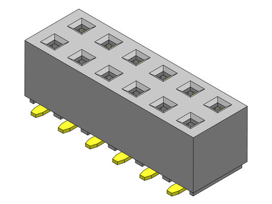 Złącze żeńskie 2,54 mm dwurzędowe SMT TYP 2 * 2PIN do 2 * 40PIN H = 5,00 mm