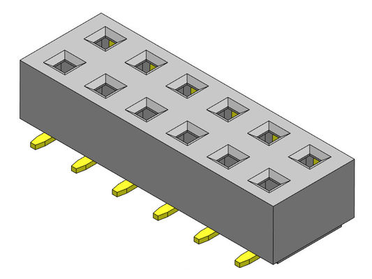 Złącze żeńskie 2,54 mm dwurzędowe SMT TYP 2 * 2PIN do 2 * 40PIN H = 3,50 mm