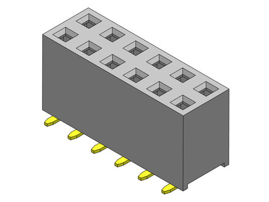 Złącze żeńskie 2,54 mm dwurzędowe SMT TYP 2 * 2PIN do 2 * 40PIN H = 7,10 mm