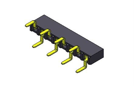 Złącze żeńskie 2,54 mm jednorzędowe podwójne wejście TYP 1 * 2PIN do 1 * 40PIN H = 5,00 mm