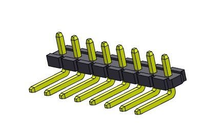 Złącze wtykowe 5,08 mm jednorzędowe R / A TYP 1 * 2PIN do 1 * 20PIN H = 2,54 MM