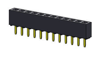 Żeńskie złącze nagłówka 2,00 mm jednorzędowe dip TYP 1 * 2PIN do 1 * 40PIN H = 4,30 mm