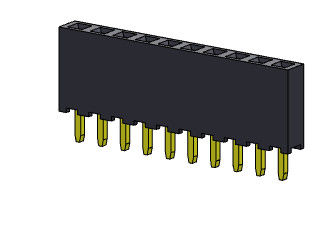 Żeńskie złącze nagłówka 2,00 mm jednorzędowe dip TYP 1 * 2PIN do 1 * 40PIN H = 6,35 mm