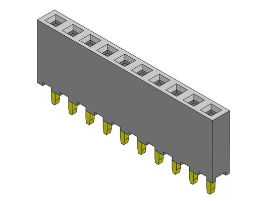 Żeńskie złącze nagłówka 2,00 mm jednorzędowe dip TYP 1 * 2PIN do 1 * 40PIN H = 6,35 mm