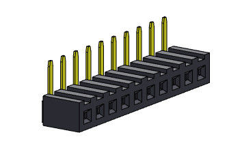Złącze żeńskie 2,00 mm jednorzędowe R/A Dip TYP 1 * 2PIN do 1 * 40PIN H = 4,30 mm