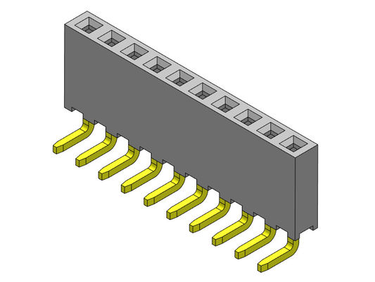 Złącze żeńskie 2,00 mm jednorzędowe R/A Dip TYP 1 * 2PIN do 1 * 40PIN H = 6,35 mm