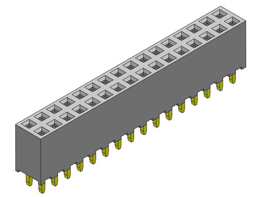 Żeńskie złącze nagłówka 2,00 mm dwurzędowe dip TYP 2 * 2PIN do 2 * 40PIN H = 6,35 mm