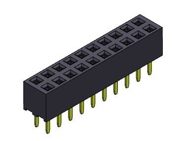 Żeńskie złącze nagłówka 2,00 mm dwurzędowe dip TYP 2 * 2PIN do 2 * 40PIN H = 4,00 mm