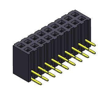 2,00 mm żeńskie listwy pinowe Dip TYPE 2 * 2PIN do 2 * 40PIN H = 4,85 mm